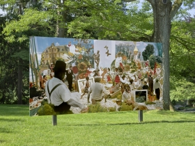 PLATFORM 24: Wardell Milan, &quot;Sunday, Sitting on the Bank of Butterfly Meadow&quot;, deCordova Sculpture Park and Museum, Lincoln, MA, 2019, installation view