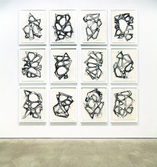 Installation view, Mel Kendrick: Water Drawings, David Nolan Gallery, New York, 2014