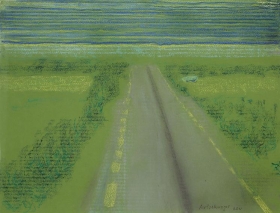 Richard Artschwager Irish Road with Striped Sky
